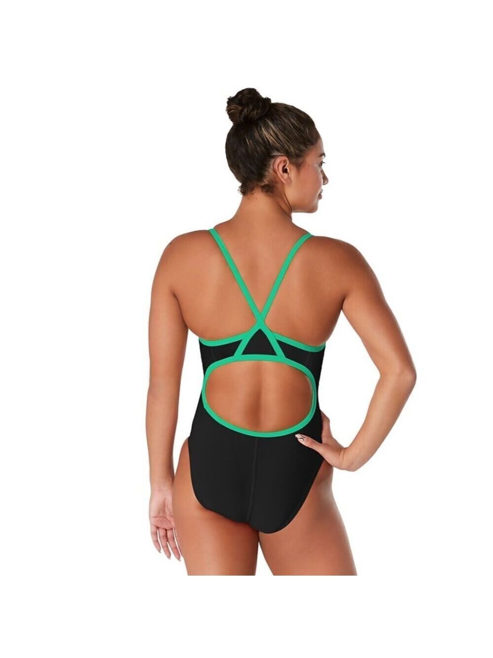 NWT Speedo Solid Flyback Training One Piece 02/28